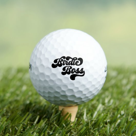 Birdie Boss Funny Eenvoudig  Retro Golfballen (Insitu Shirt)