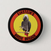 Birdie Brigade Congo Afrikaanse grijze papegaai Ronde Button 5,7 Cm (Voorkant)