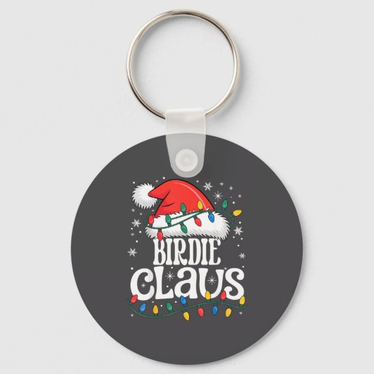 Birdie Claus Funny Xmas Christmas Grandma Holiday  Sleutelhanger (Voorkant)