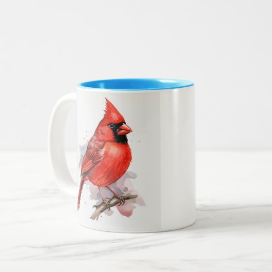 Birdie-Collectie Tweekleurige Koffiemok (Voorkant links)