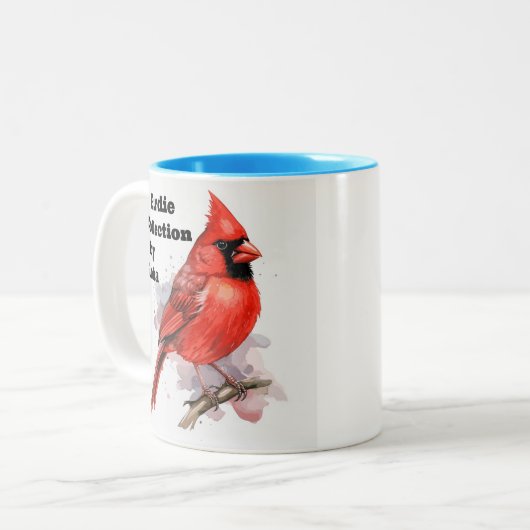 Birdie-Collectie Tweekleurige Koffiemok (Voorkant links)