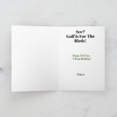 Birdie Eagle Albatross Condor Golf Verjaardag Kaar Kaart (Binnen)