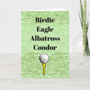 Birdie Eagle Albatross Condor Golf Verjaardag Kaar Kaart
