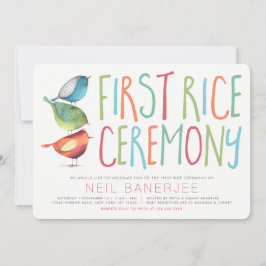 Birdie First Rice Ceremony Annaprashan Kaart