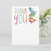 Birdie Flat Bedankkaart Kaart (Staand voorkant)