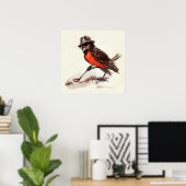 Birdie -  Golf Waterverf Print (Thuiskantoor)