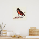 Birdie -  Golf Waterverf Print (Keuken)