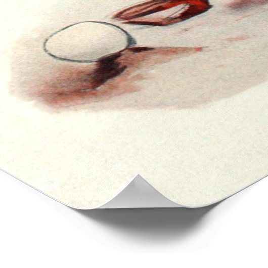 Birdie -  Golf Waterverf Print (Hoek)