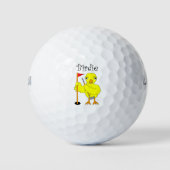 Birdie Golfer Chick Golf Balls Golfballen (Voorkant)