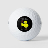 Birdie Golfer Chick Golfballen (Voorkant)