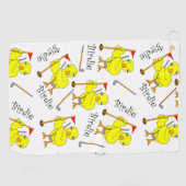 Birdie Golfer Chick Golfhanddoek (Horizontaal)