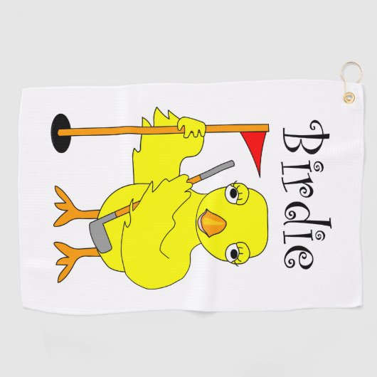 Birdie Golfer Chick Golfhanddoek (Horizontaal)