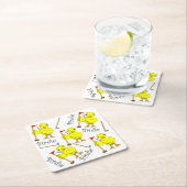 Birdie Golfer Chick Kartonnen Onderzetters (Insitu)