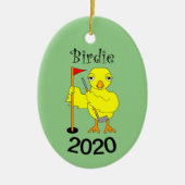 Birdie Golfer Chick Keramisch Ornament (Voorkant)