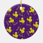 Birdie Golfer Chick Keramisch Ornament (Achterkant)