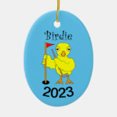 Birdie Golfer Chick Keramisch Ornament (Voorkant)