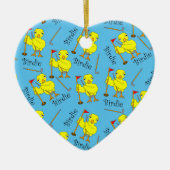 Birdie Golfer Chick Keramisch Ornament (Voorkant)