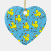Birdie Golfer Chick Keramisch Ornament (Achterkant)