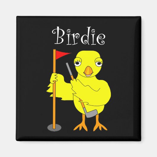 Birdie Golfer Chick Magneet (Voorkant)