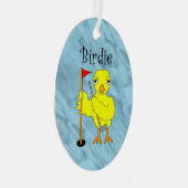 Birdie Golfer Chick Metalen Ornament (Voorkant Rechts)