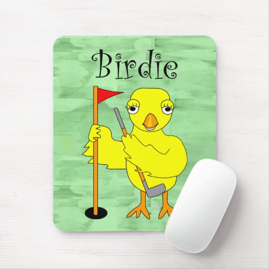Birdie Golfer Chick Muismat (Met muis)