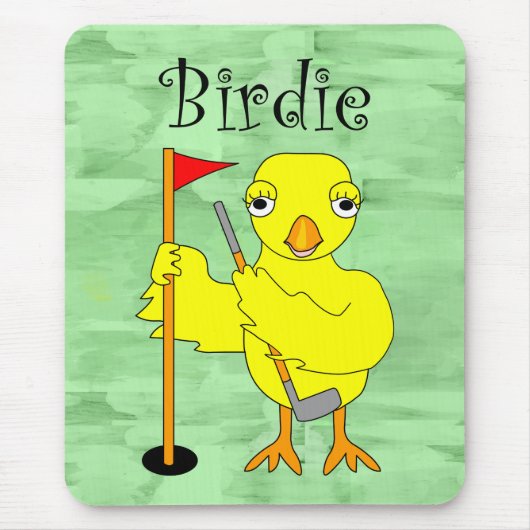 Birdie Golfer Chick Muismat (Voorkant)