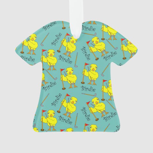 Birdie Golfer Chick Ornament (achterkant)