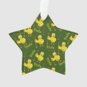 Birdie Golfer Chick Ornament (achterkant)