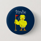 Birdie Golfer Chick Ronde Button 5,7 Cm (Voorkant)