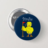 Birdie Golfer Chick Ronde Button 5,7 Cm (Voorkant /achterkant)