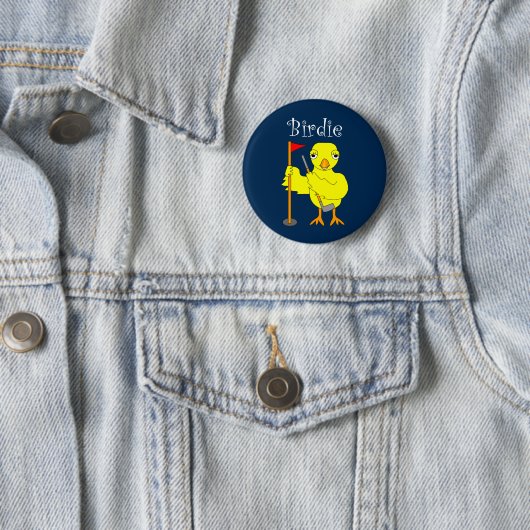 Birdie Golfer Chick Ronde Button 5,7 Cm (In situ)