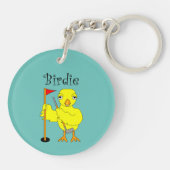 Birdie Golfer Chick Sleutelhanger (Achterkant)