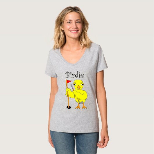 Birdie Golfer Chick T-shirt (Voorkant volledig)