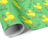 Birdie Golfing Chick Cadeaupapier (Rol Hoek)