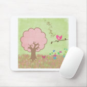 Birdie in een boom muismat (Met muis)