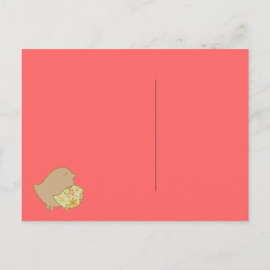 Birdie Invites Uitnodiging Briefkaart (Achterkant)