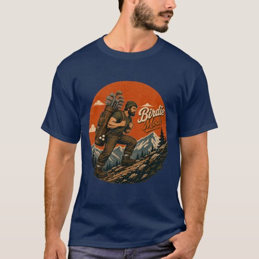 Birdie Mode Vintage Golf Avontuur T-shirt (Voorkant)
