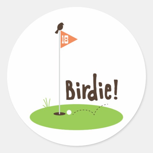 Birdie Ronde Sticker (Voorkant)