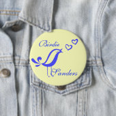 "Birdie Sanders" Ronde Button 4,0 Cm (In situ)