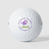 Birdie Theme Women's Customizable Golfballen (Voorkant)