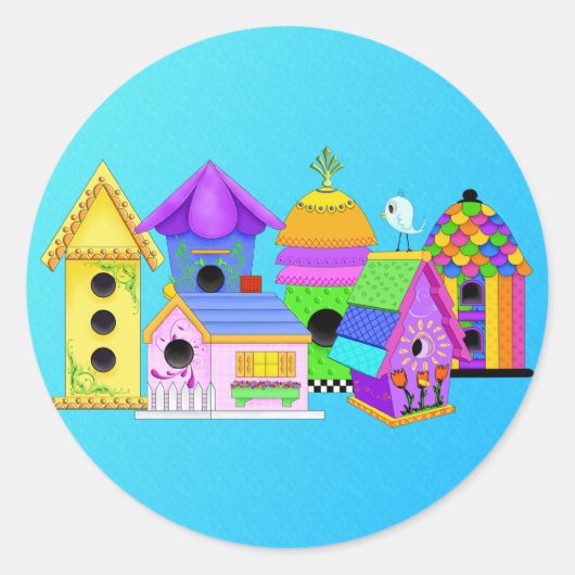 Birdie Village Ronde Stickers (Voorkant)