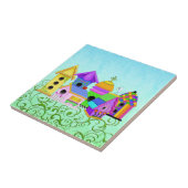 Birdie Village Tiles en Trivets Tegeltje (Zijkant)