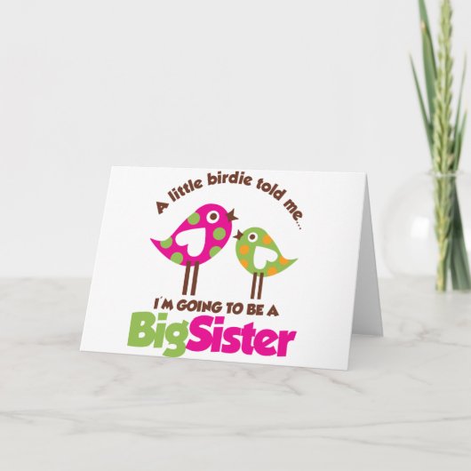 Birdie wordt een grote zus aankondiging (Voorkant)