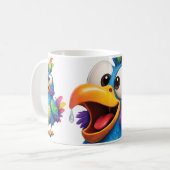 BirdieBird Blauw Koffiemok (Voorkant links)
