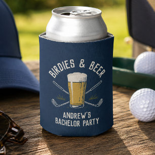 Birdies & Beer Golf Verlovingsfeest Favor Bier Blikjeskoeler