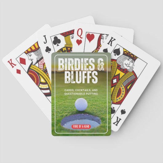 Birdies & Bluffs Golf speelkaarten | Grappige golf (Achterkant)