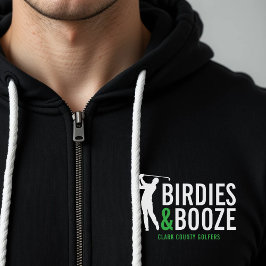 Birdies & Booze Adult Golf Club Lid Verjaardag Hoodie