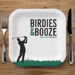 Birdies & Booze Adult Golf Verjaardagsfeestje Papieren Bordje<br><div class="desc">Zorg voor plezier op je golf-thema feest met deze Birdies & Booze papieren borden. Perfect voor feestartikelen en maaltijden, deze borden voegen een speelse touch toe aan elk golf-lievend gezelschap. Personaliseer ze met een naam of evenementdetails voor een unieke feestaccent. Geweldig voor verjaardagen, pensioenfeesten en informele golfsamenkomsten.</div>