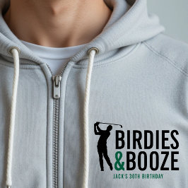 Birdies & Booze Volwassen Golf Club Lid Verjaardag Hoodie