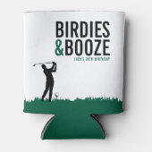 Birdies & Booze Volwassen Golf Verjaardagsfeest Blikjeskoeler (Voorkant)